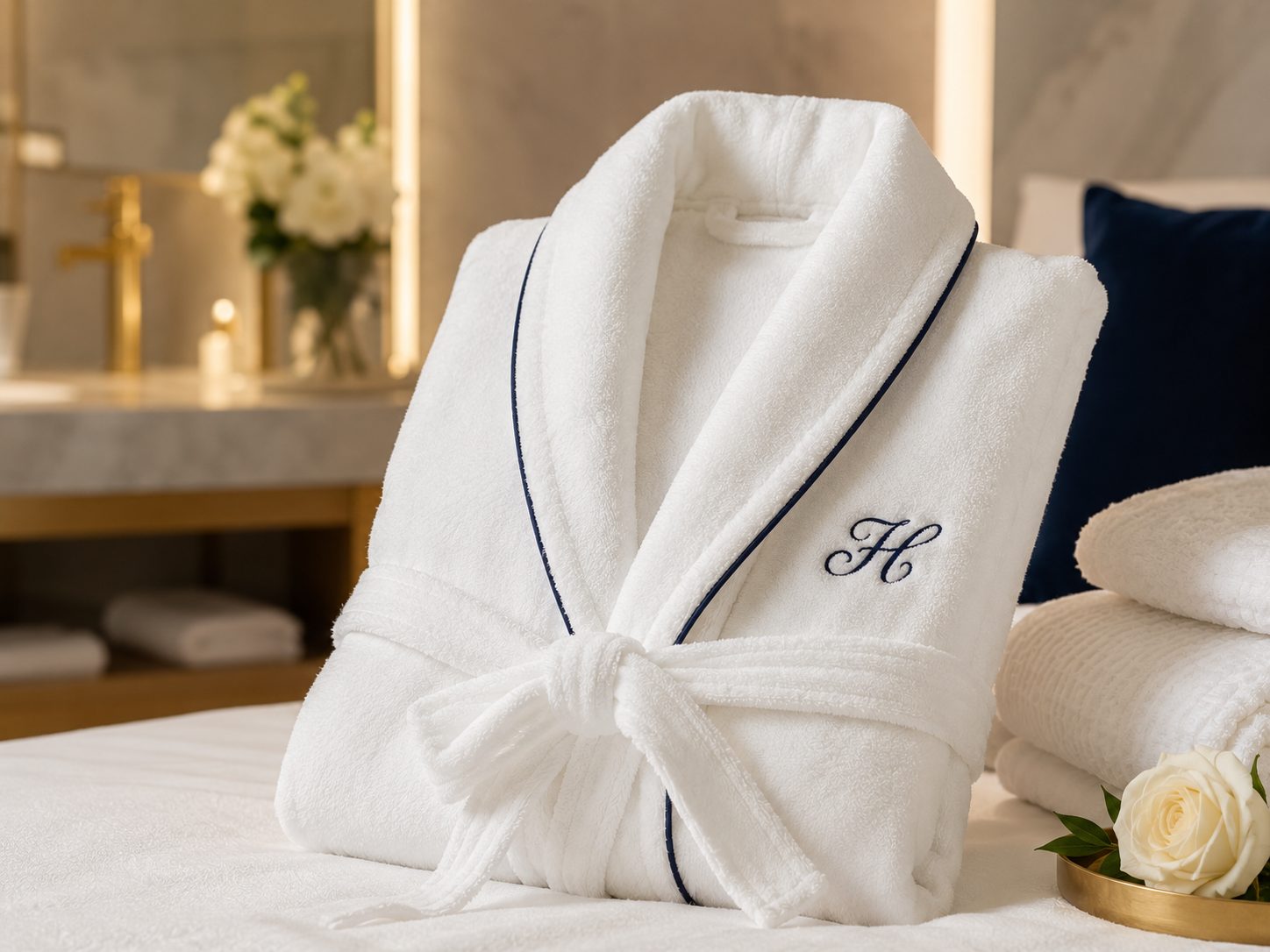 Guest and spa robe embroidery references